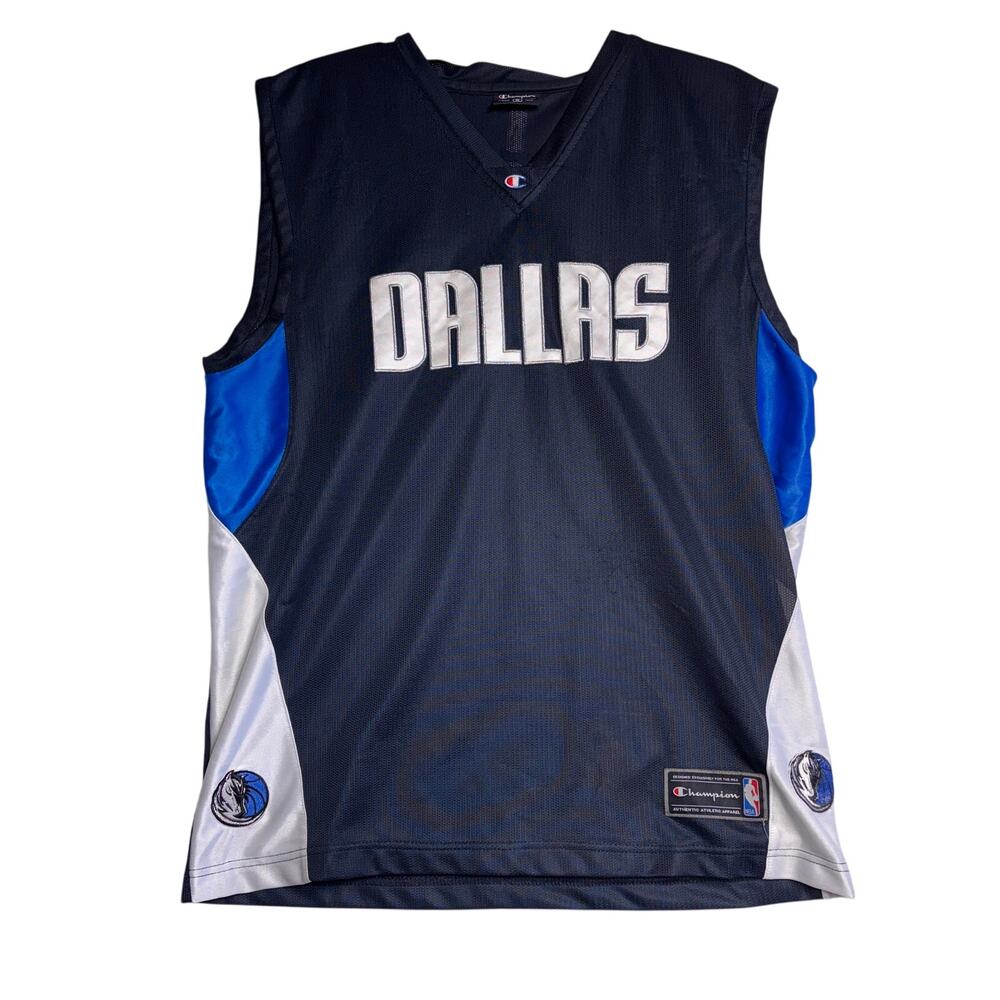 Dallas Maverick Jersey Medium Champion Europe NBA Basketball 2000s RARE